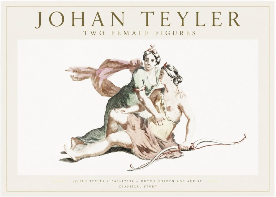 Johan Teyler Diana and Her Companion No6 - Póster