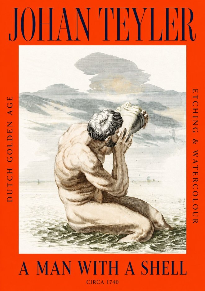 Johan Teyler A Man with a Shell No2 - Póster