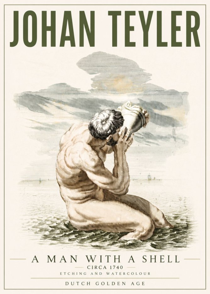 Johan Teyler A Man with a Shell No4 - Póster