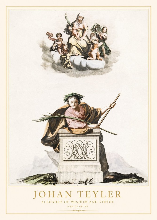 Johan Teyler Allegory of Wisdom and Virtue No1 - Póster
