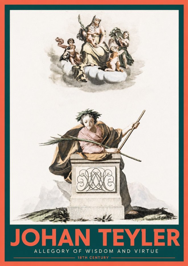 Johan Teyler Allegory of Wisdom and Virtue No2 - Póster