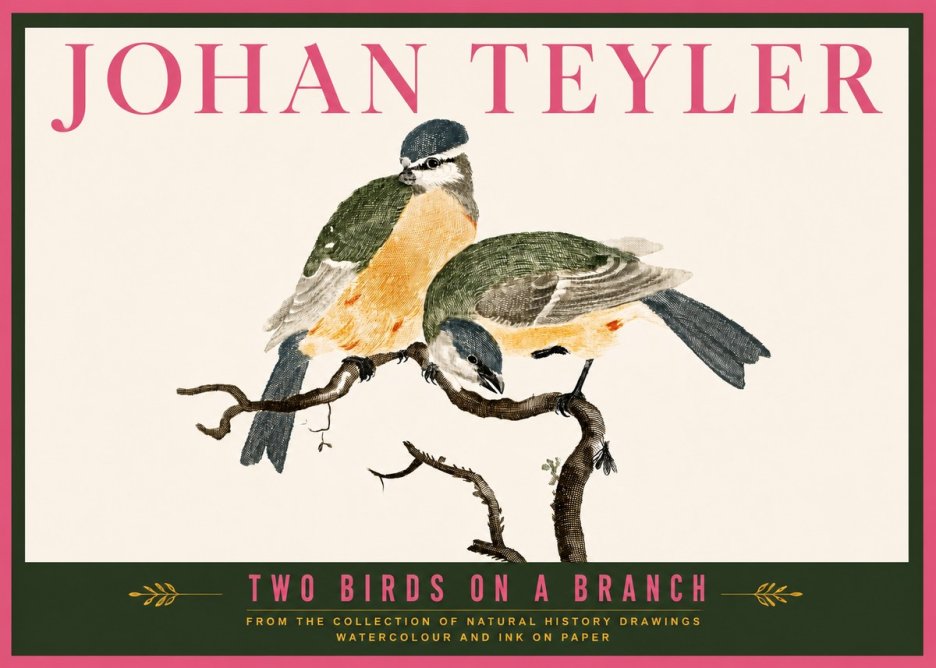 Johan Teyler Two Birds on a Branch No6 - Póster