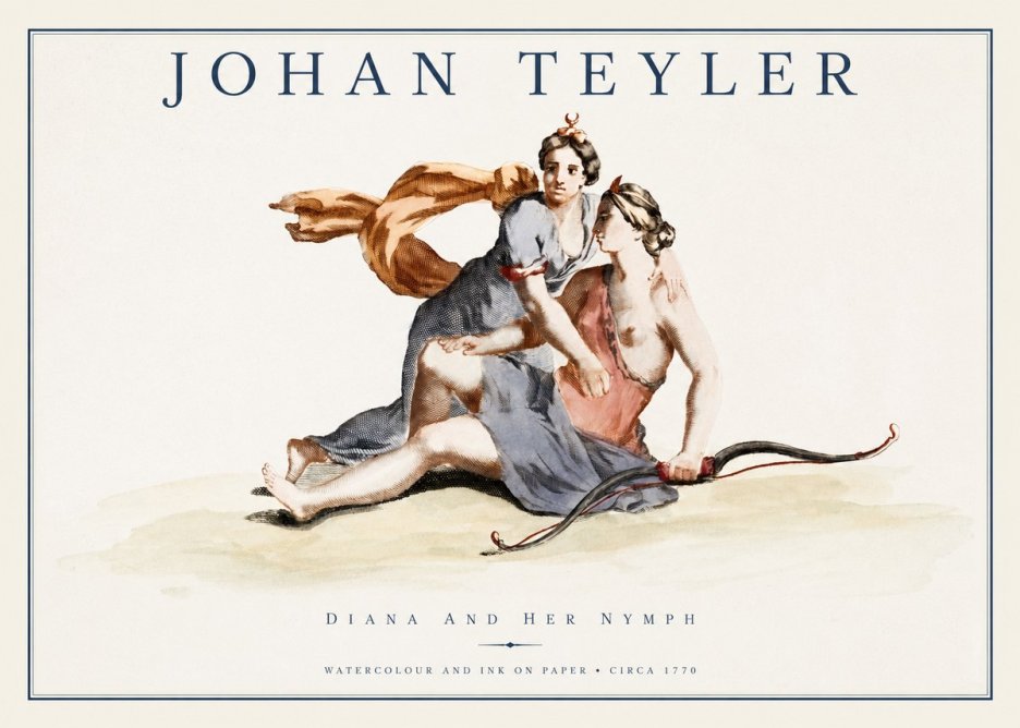 Johan Teyler Diana and Her Nymph No1 - Póster