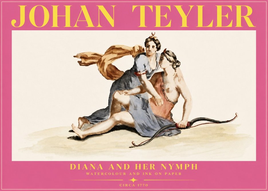 Johan Teyler Diana and Her Nymph No5 - Póster
