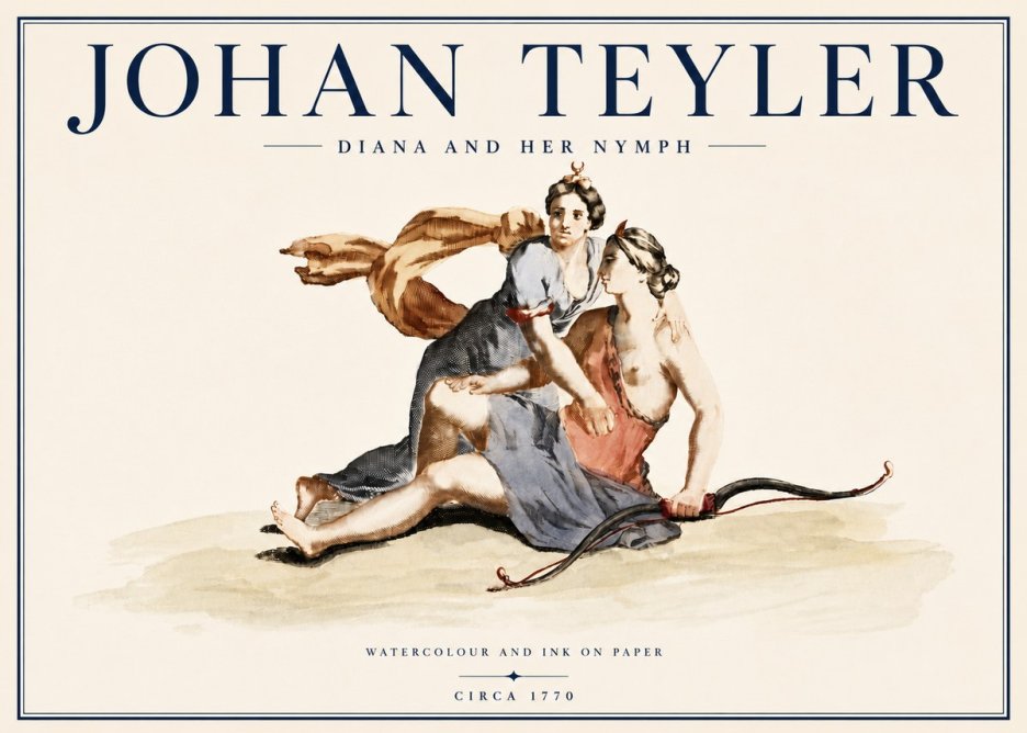 Johan Teyler Diana and Her Nymph No6 - Póster