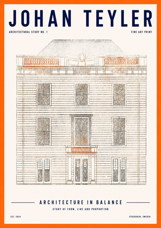 Johan Teyler Architectural Study No. 1 II No2 - Póster