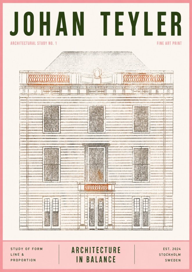 Johan Teyler Architectural Study No. 1 II No3 - Póster