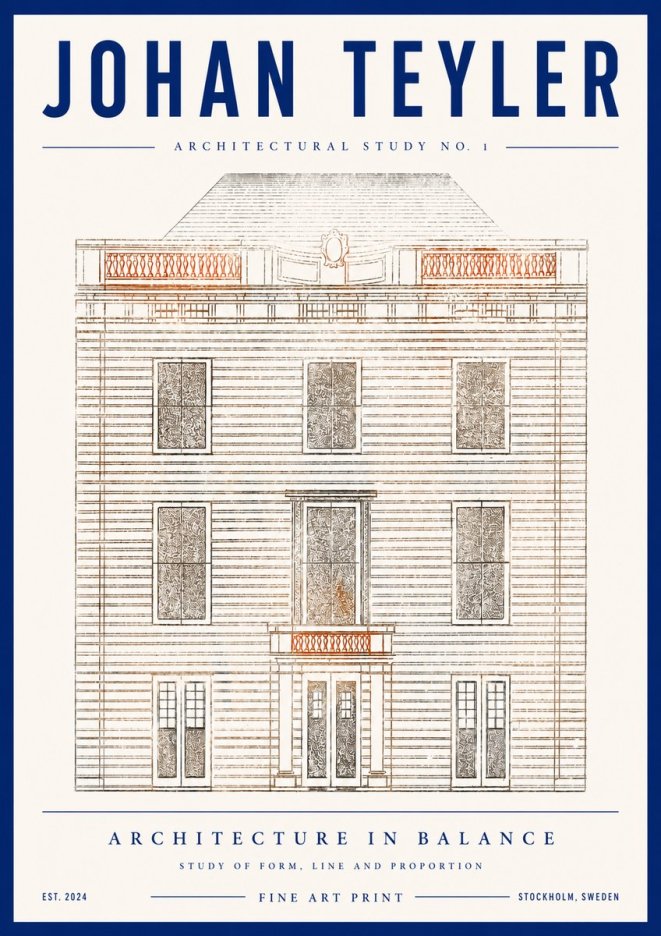 Johan Teyler Architectural Study No. 1 II No4 - Póster