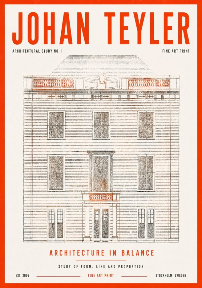 Johan Teyler Architectural Study No. 1 II No6 - Póster