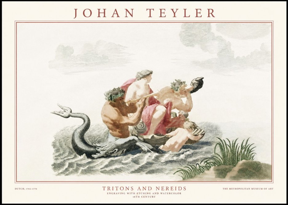 Johan Teyler Tritons and Nereids No1 - Póster