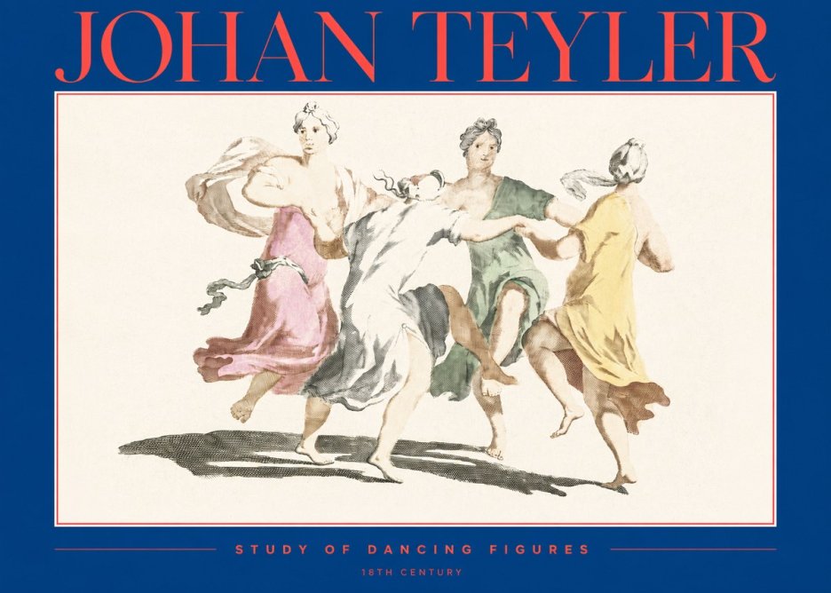 Johan Teyler Study of Dancing Figures No2 - Póster