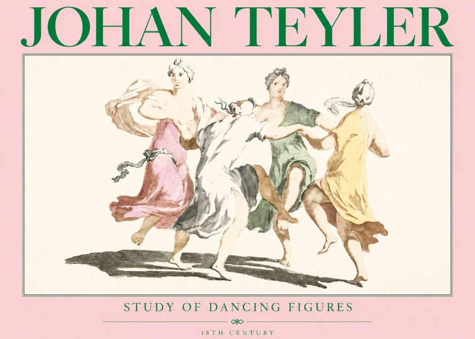 Johan Teyler Study of Dancing Figures No3 - Póster