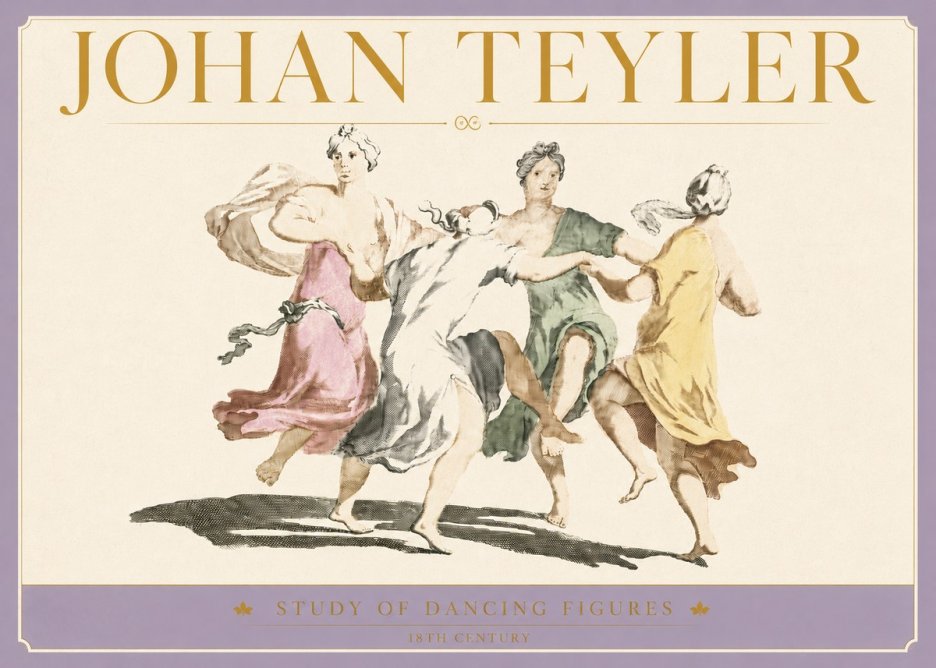 Johan Teyler Study of Dancing Figures No5 - Póster