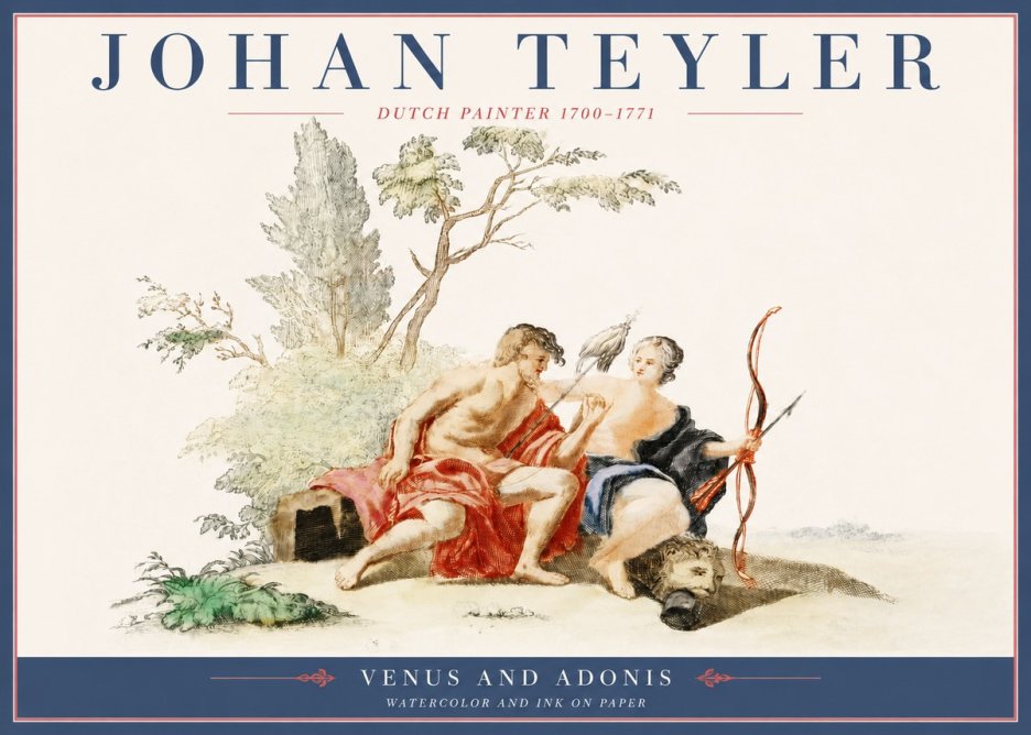 Johan Teyler Venus and Adonis No4 - Póster