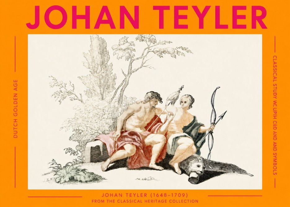 Johan Teyler Classical Study with Cupid and Symbols No2 - Póster