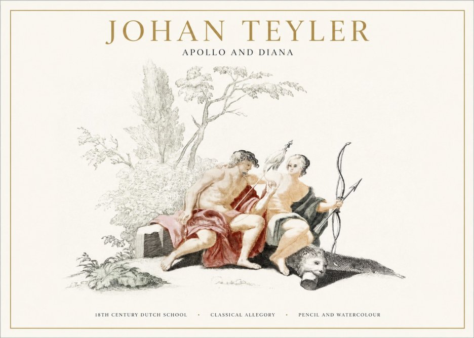 Johan Teyler Classical Study with Cupid and Symbols No5 - Póster
