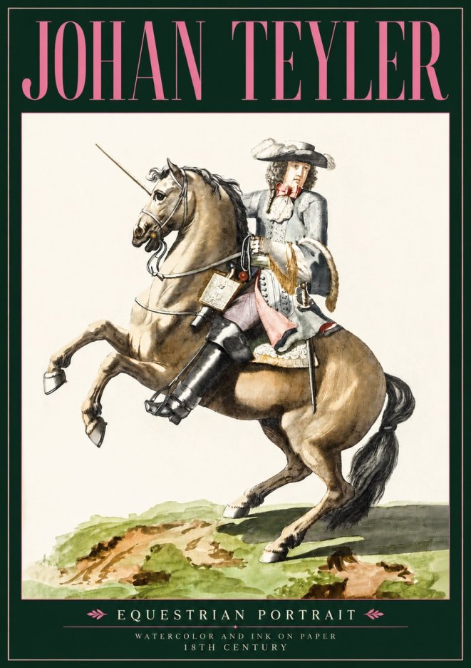 Johan Teyler Equestrian Portrait No3 - Póster