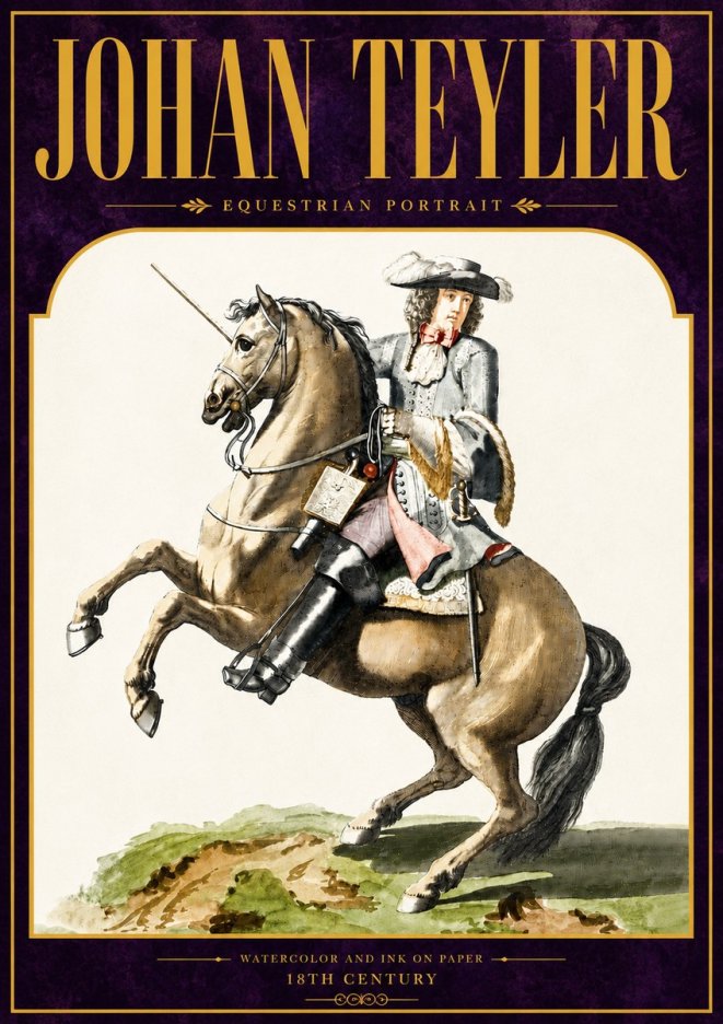 Johan Teyler Equestrian Portrait No6 - Póster