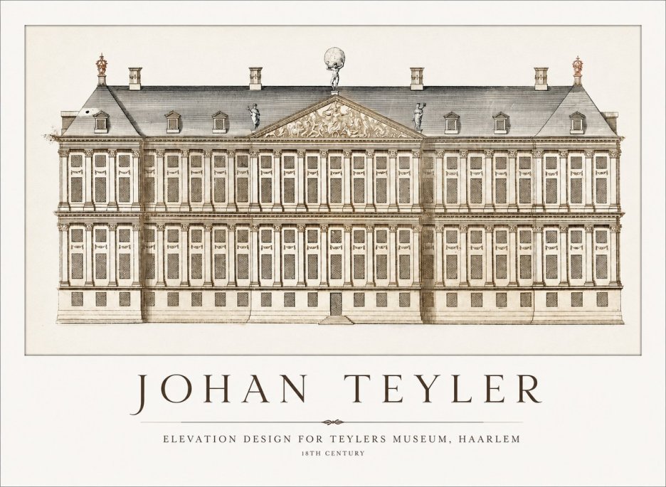 Johan Teyler Elevation Design for Teylers Museum, Haarlem No1 - Póster