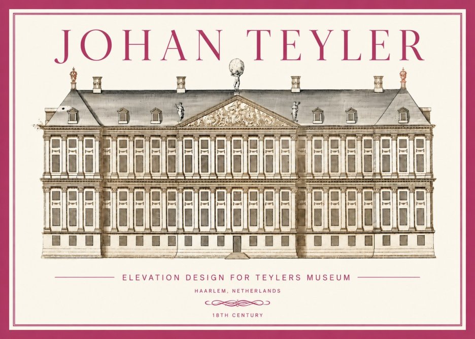 Johan Teyler Elevation Design for Teylers Museum, Haarlem No3 - Póster