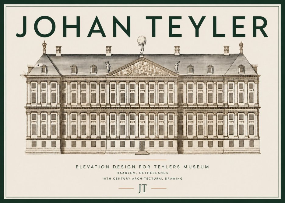 Johan Teyler Elevation Design for Teylers Museum, Haarlem No4 - Póster