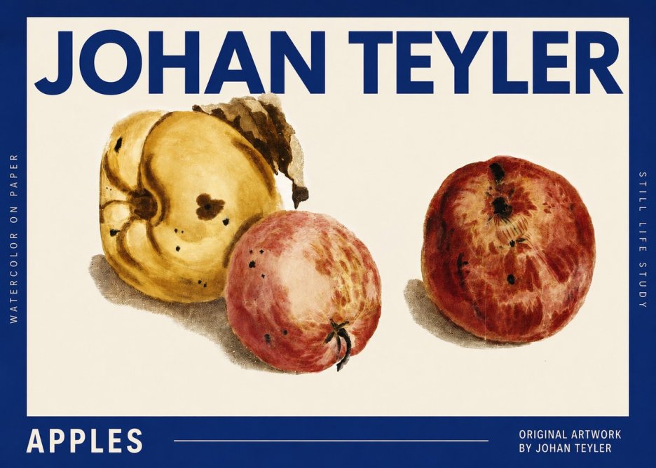 Johan Teyler Apples - Watercolor No2 - Póster
