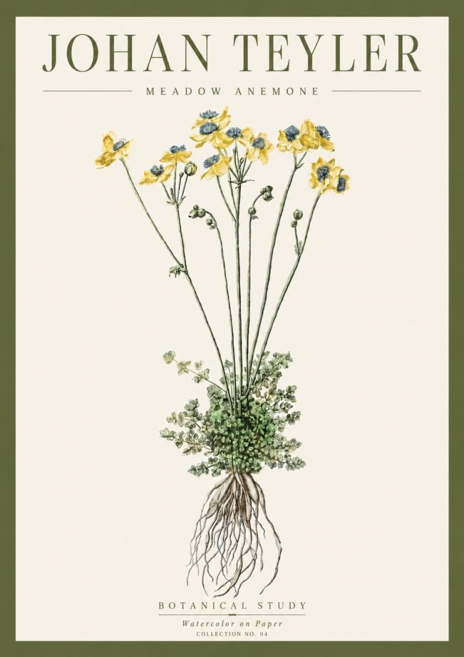 Johan Teyler Meadow Anemone No4 - Póster