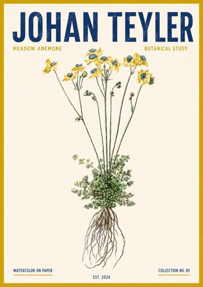 Johan Teyler Meadow Anemone No5 - Póster
