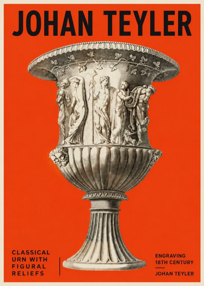 Johan Teyler Classical Urn with Figural Reliefs II No2 - Póster
