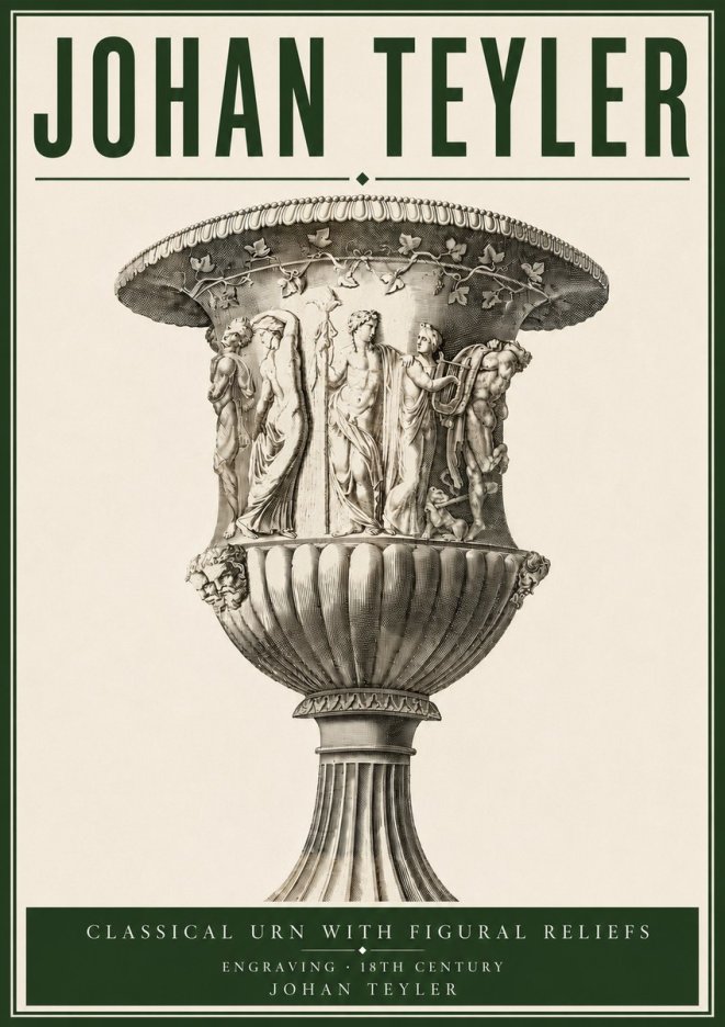 Johan Teyler Classical Urn with Figural Reliefs II No4 - Póster
