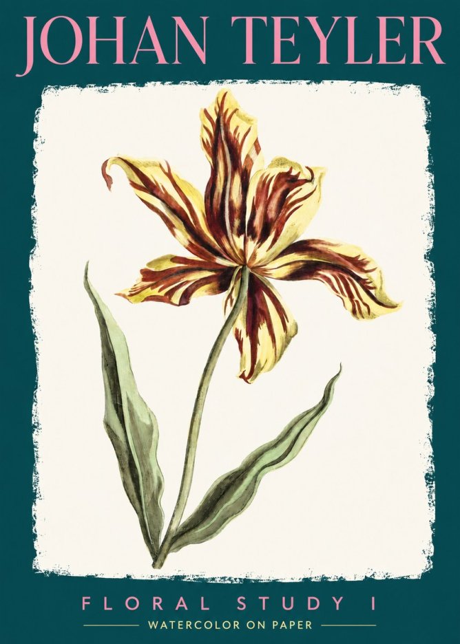 Johan Teyler Floral Study I No2 - Póster