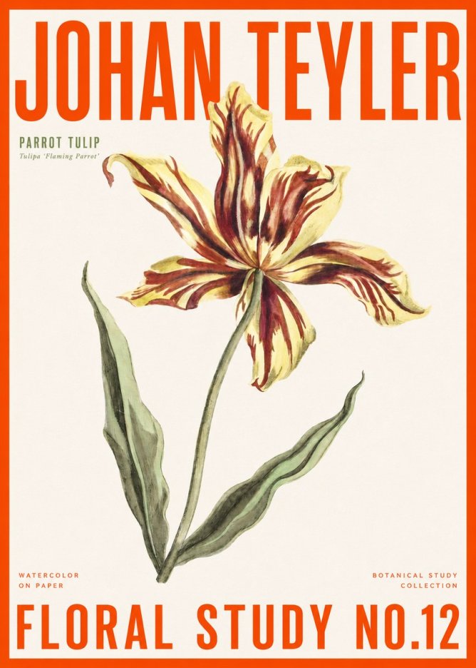 Johan Teyler Floral Study I No6 - Póster
