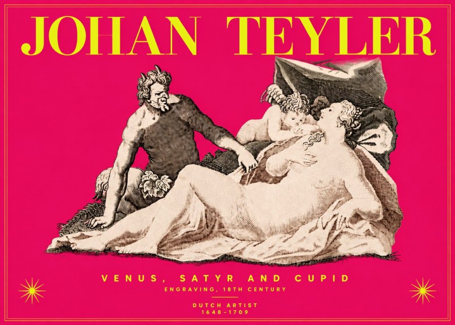 Johan Teyler Venus, Satyr and Cupid No4 - Póster