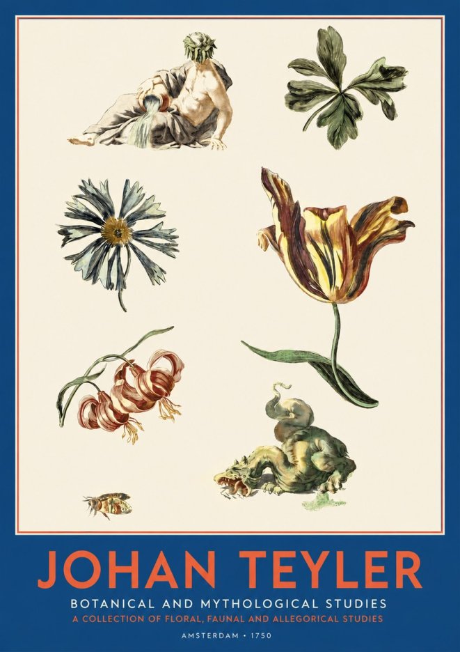 Johan Teyler Botanical and Mythological Studies No2 - Póster