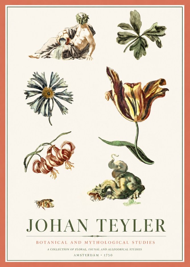 Johan Teyler Botanical and Mythological Studies No3 - Póster