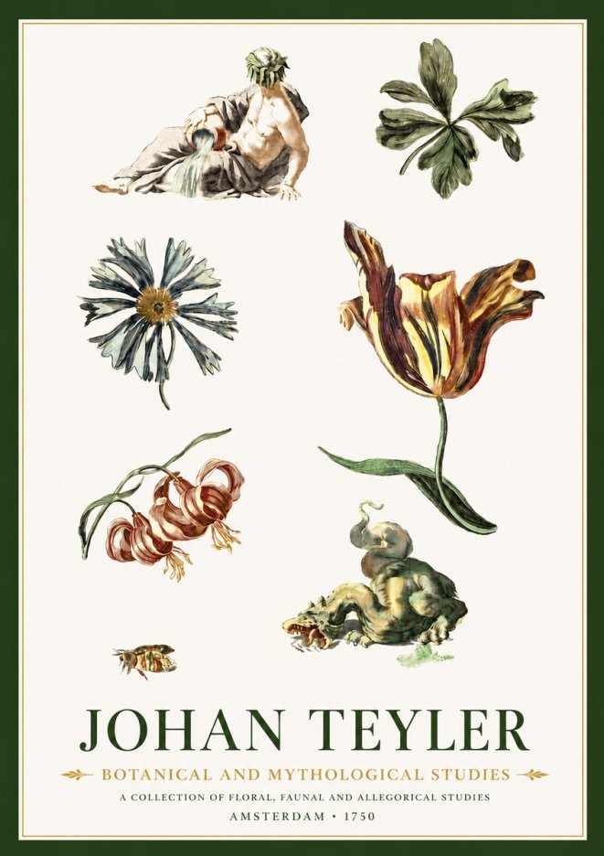 Johan Teyler Botanical and Mythological Studies No4 - Póster