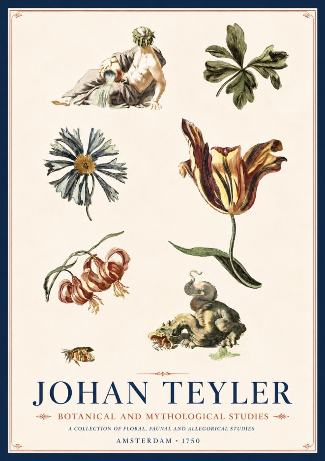 Johan Teyler Botanical and Mythological Studies No6 - Póster