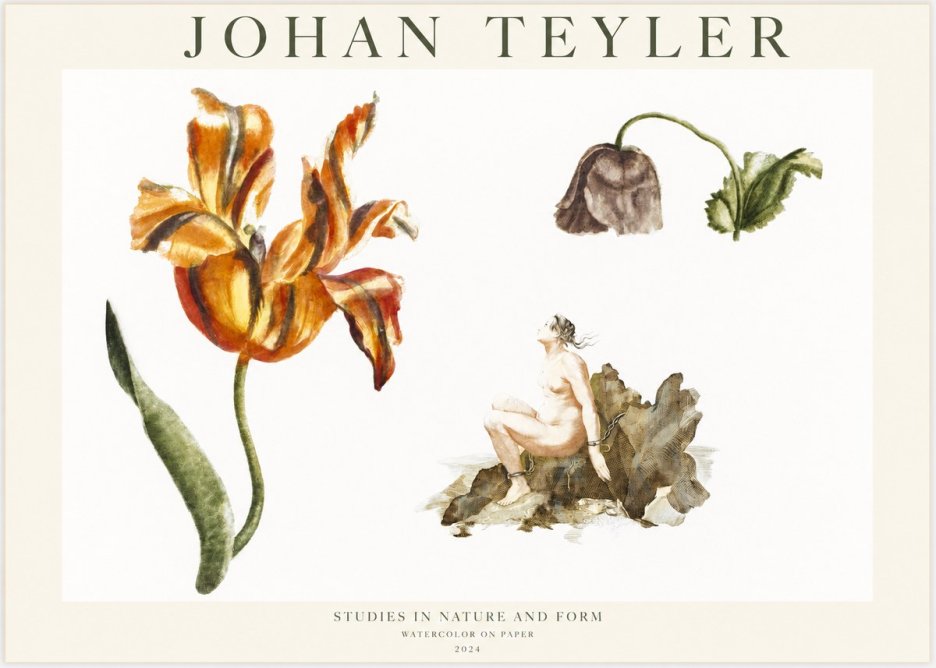 Johan Teyler Botanical Studies & Figurative Composition No2 - Póster
