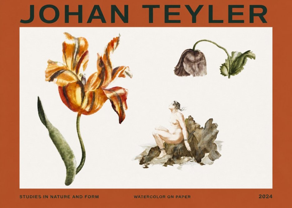 Johan Teyler Botanical Studies & Figurative Composition No3 - Póster