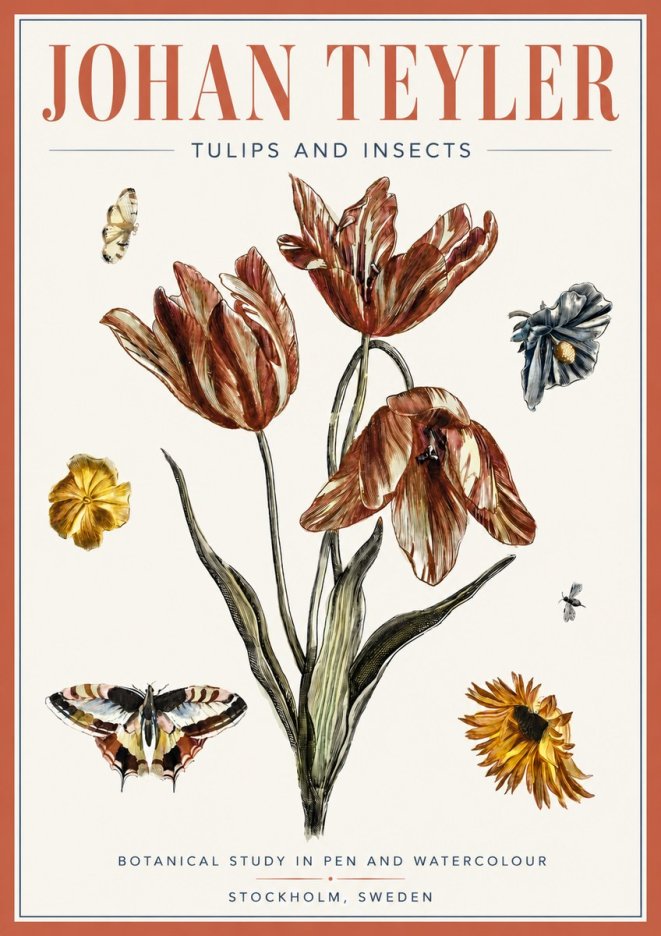 Johan Teyler Tulips and Insects No6 - Póster