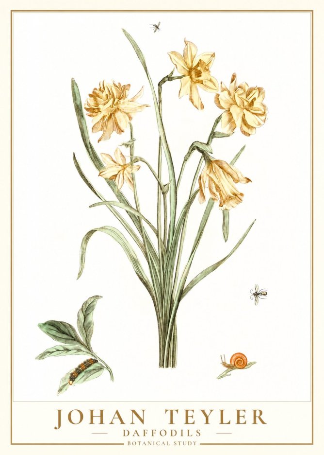Johan Teyler Daffodils No1 - Póster