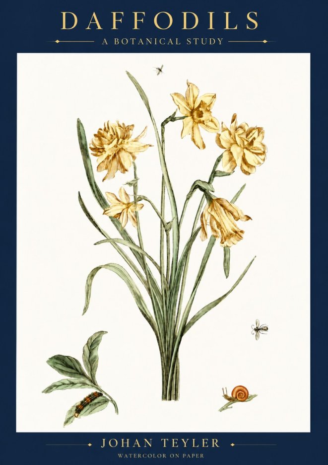 Johan Teyler Daffodils No6 - Póster