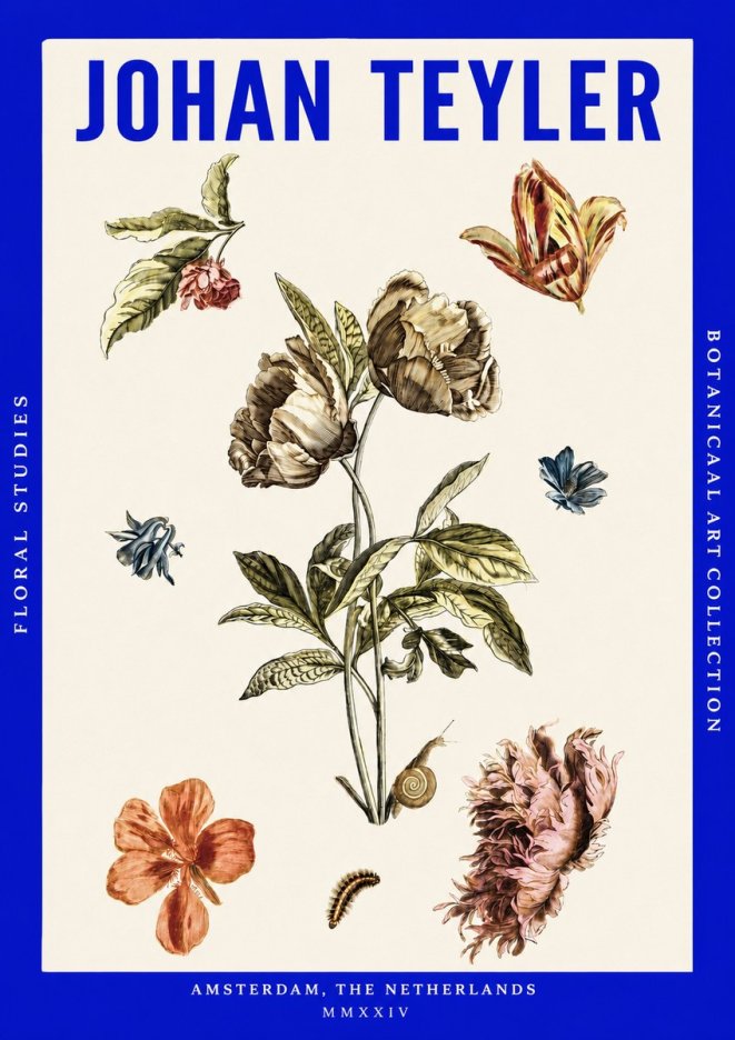 Johan Teyler Floral Studies No3 - Póster