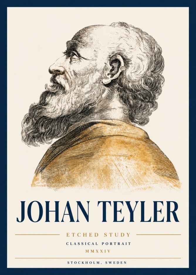 Johan Teyler Profile Study No3 - Póster