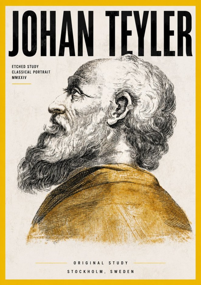 Johan Teyler Profile Study No4 - Póster