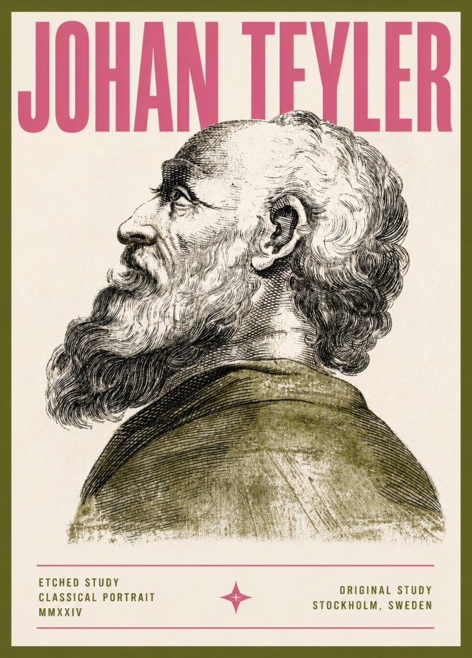 Johan Teyler Profile Study No5 - Póster