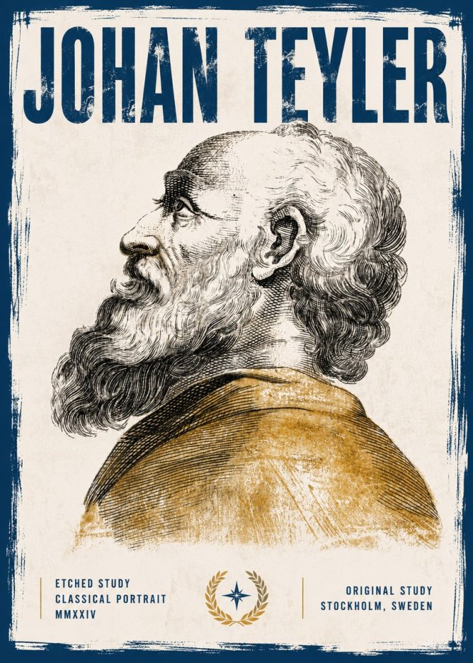 Johan Teyler Profile Study No6 - Póster