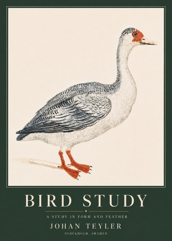 Johan Teyler Goose Study No4 - Póster