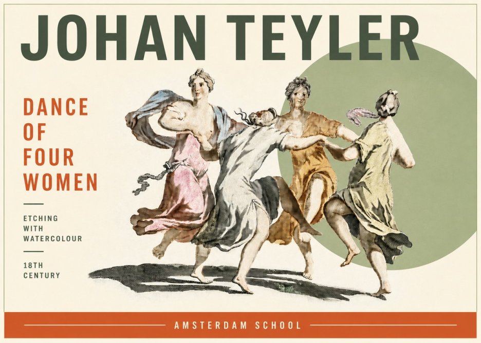 Johan Teyler Dance of Four Women No6 - Póster