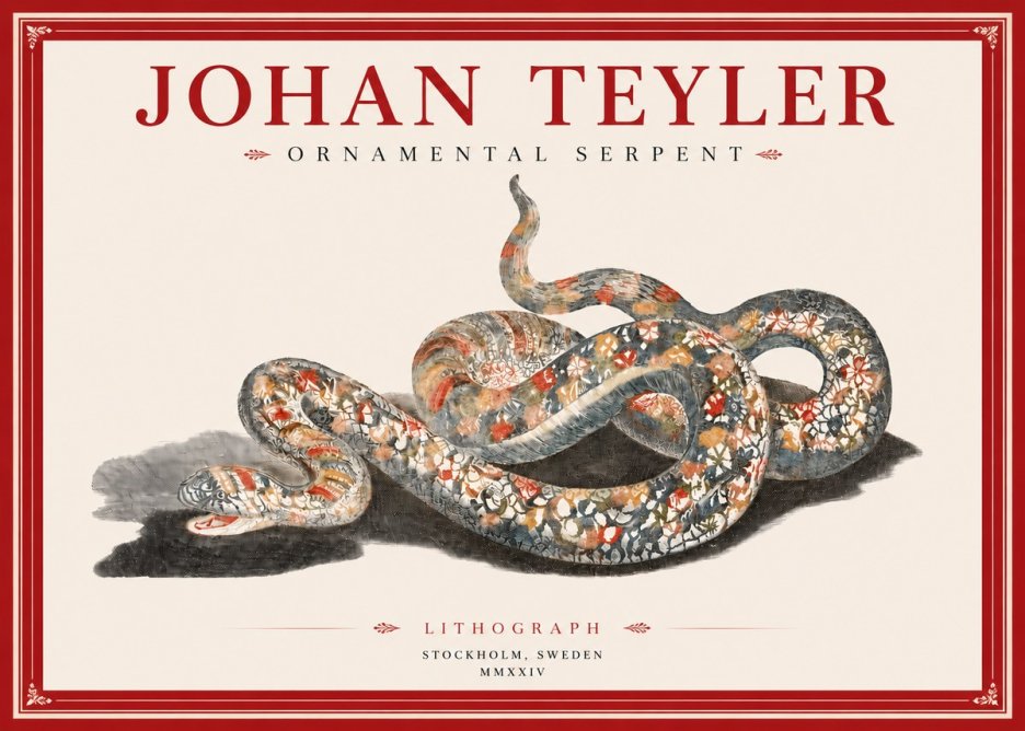 Johan Teyler Ornamental Serpent No3 - Póster